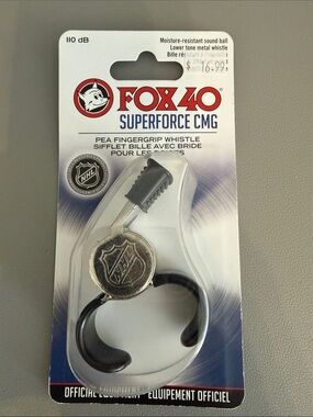 NWT - Fingergrip Whistle - Black/Silver